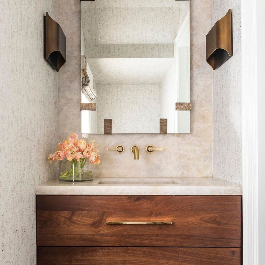 Modern Brass Wall Light With Warm LED Glow for Living Room — Ashbury Home & Living