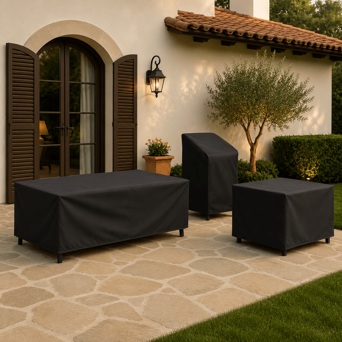 Water Repellent Garden Furniture Cover Dust and Leaf Protection Patio Set Cover for Outdoor Tables | Chairs and Seating Groups