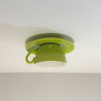 Modern Ceramic Semi-Flush Mount Ceiling Light in Light Green — Ashbury Home & Living