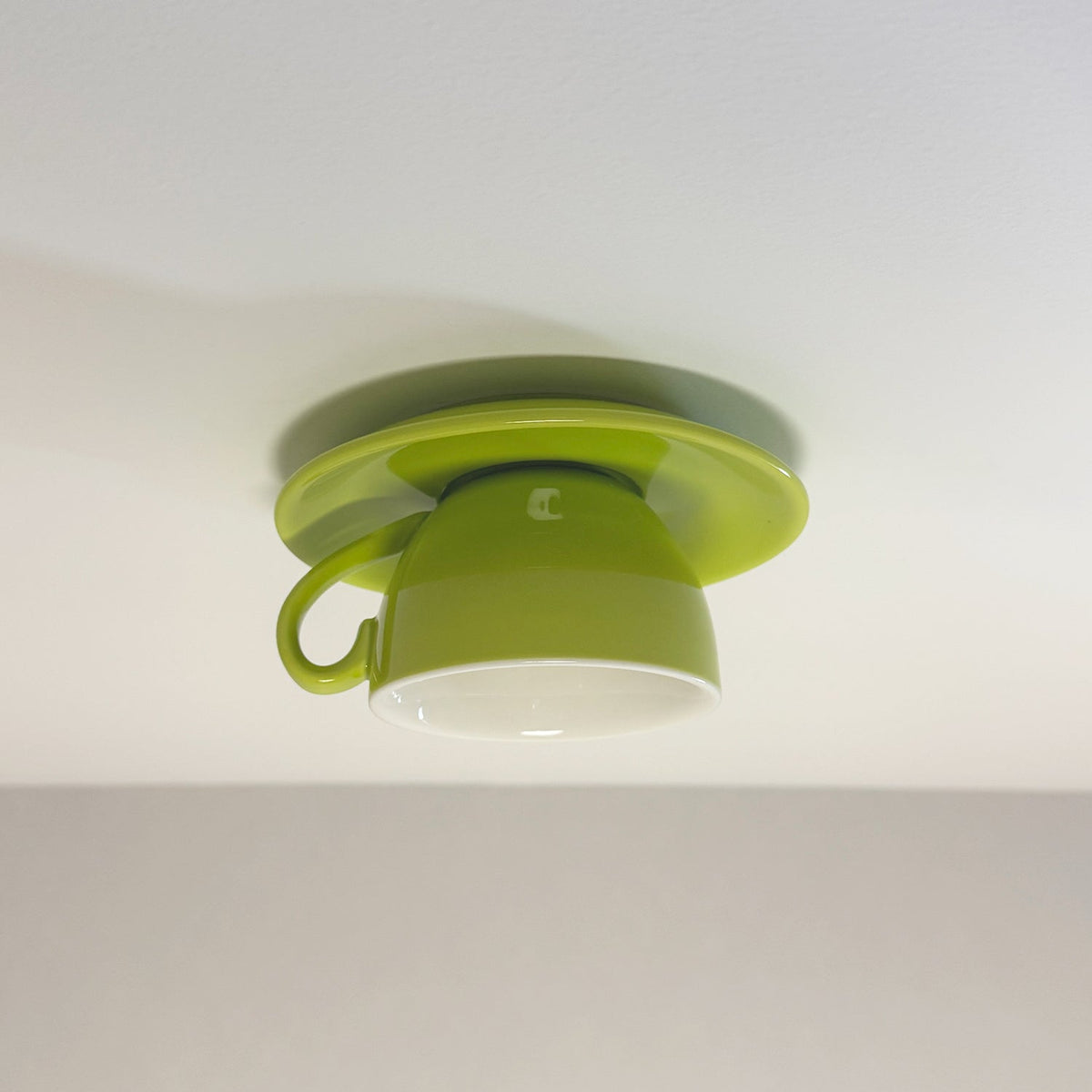 Modern Ceramic Semi-Flush Mount Ceiling Light in Light Green — Ashbury Home & Living
