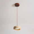 Modern Travertine Stone Pendant Light With Dimmable Remote Control in 1 head Ø20 x H7 cm (Ø7.9" x H2.8") — Ashbury Home & Living