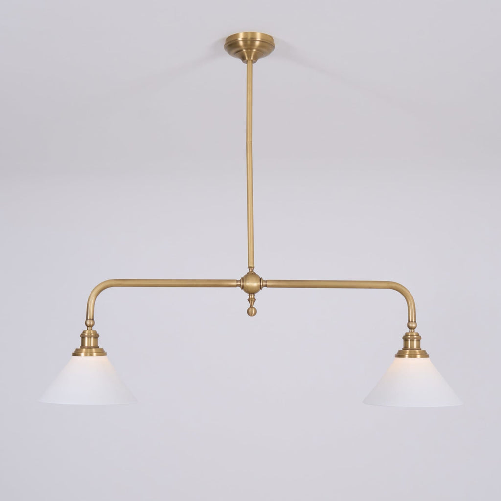 Modern Brass Pendant Light With Ceramic Shades for Dining Room — Ashbury Home & Living