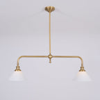 Modern Brass Pendant Light With Ceramic Shades for Dining Room — Ashbury Home & Living