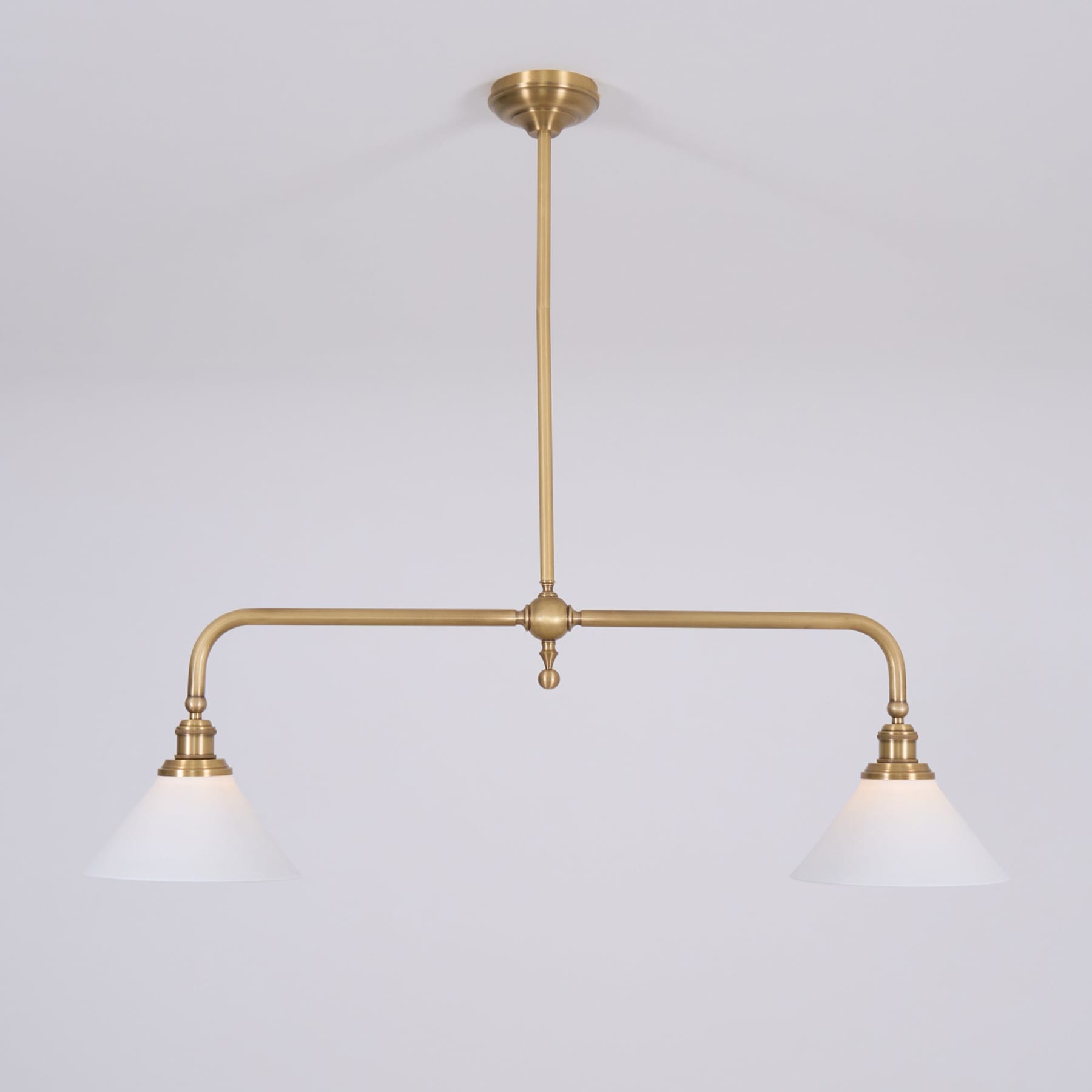 Modern Brass Pendant Light With Ceramic Shades for Dining Room — Ashbury Home & Living