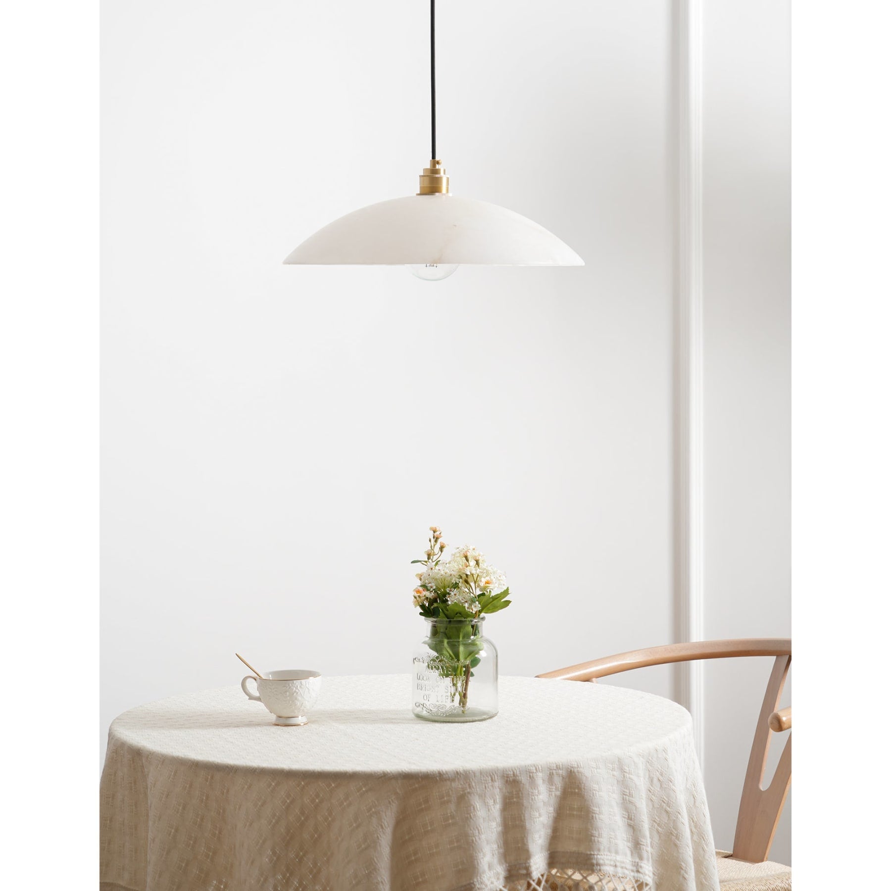 Modern Marble and Copper Pendant Light for Dining Room — Ashbury Home & Living