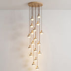 Contemporary Travertine Stone Pendant Light With Dimmable Glow — Ashbury Home & Living