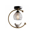 Contemporary Solid Brass Flush Mount Ceiling Light in Brass & Black — Ashbury Home & Living