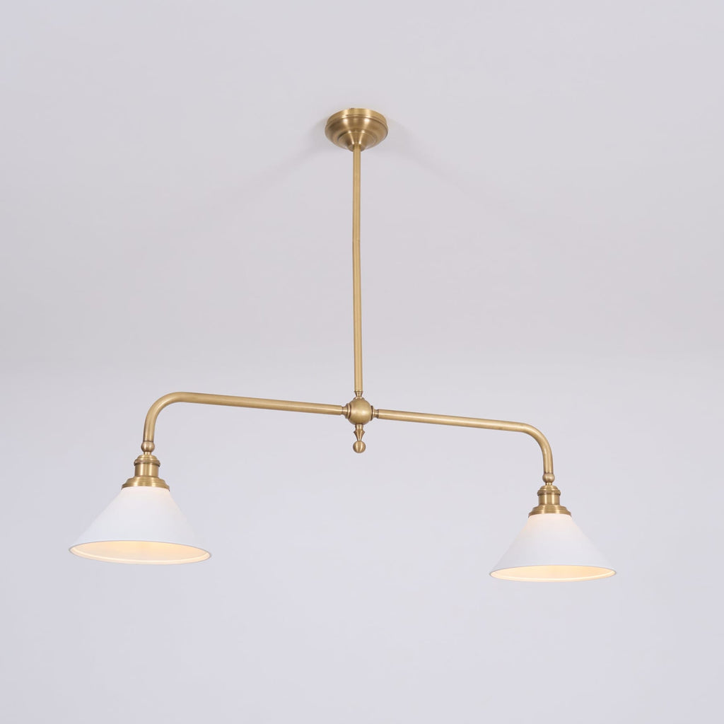 Modern Brass Pendant Light With Ceramic Shades for Dining Room — Ashbury Home & Living