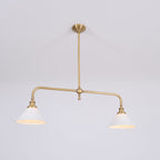Modern Brass Pendant Light With Ceramic Shades for Dining Room — Ashbury Home & Living