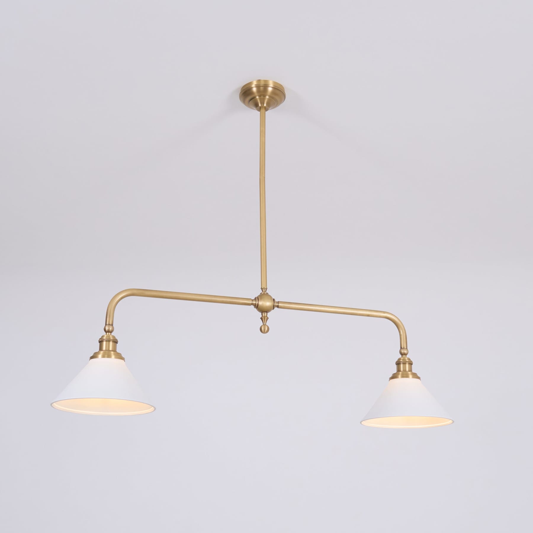 Modern Brass Pendant Light With Ceramic Shades for Dining Room — Ashbury Home & Living