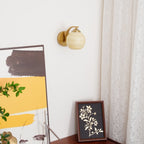 Contemporary Wrought Iron and Glass Wall Light With Warm LED Glow — Ashbury Home & Living