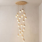 Contemporary Travertine Stone Pendant Light With Dimmable Glow — Ashbury Home & Living