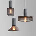 Industrial Concrete Pendant Light With Warm LED Glow — Ashbury Home & Living