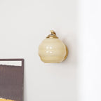 Contemporary Wrought Iron and Glass Wall Light With Warm LED Glow — Ashbury Home & Living
