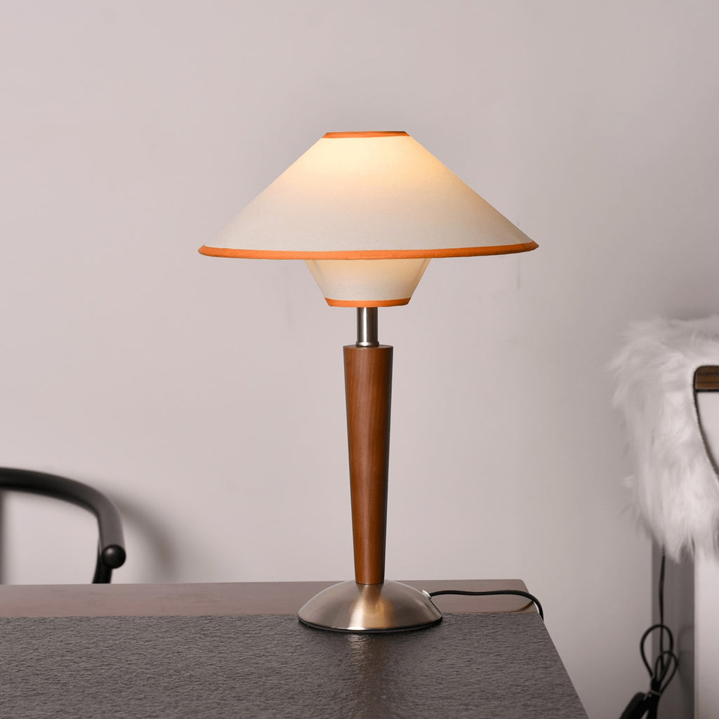Modern Wood Table Lamp With Fabric Shade for Living Room — Ashbury Home & Living