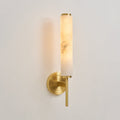 Modern Metal and Faux Alabaster Wall Light for Living Room in 1 head D 10cm x H 47cm / ∅ 3.9″ x H 18.5″ — Ashbury Home & Living