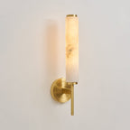 Modern Metal and Faux Alabaster Wall Light for Living Room in 1 head D 10cm x H 47cm / ∅ 3.9″ x H 18.5″ — Ashbury Home & Living