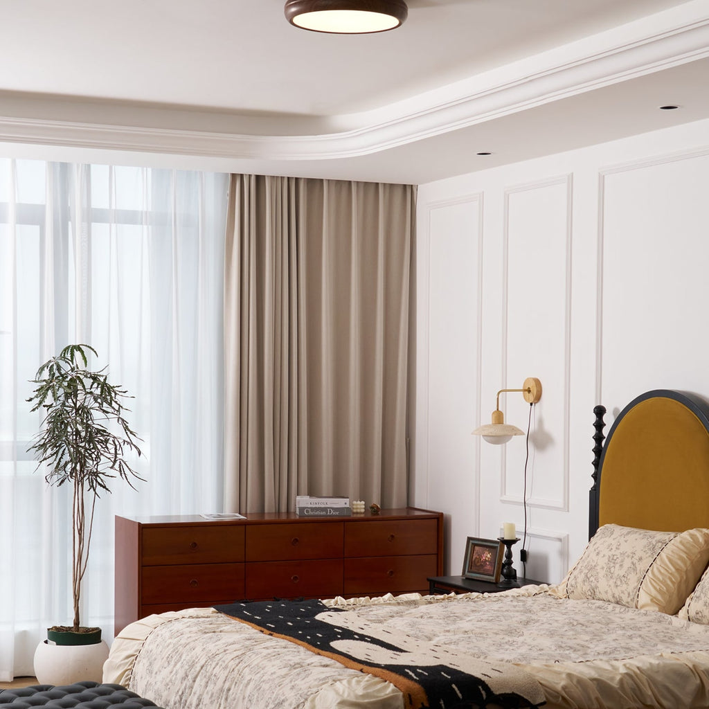Scandinavian Wood Flush Mount Ceiling Light for Living Room — Ashbury Home & Living