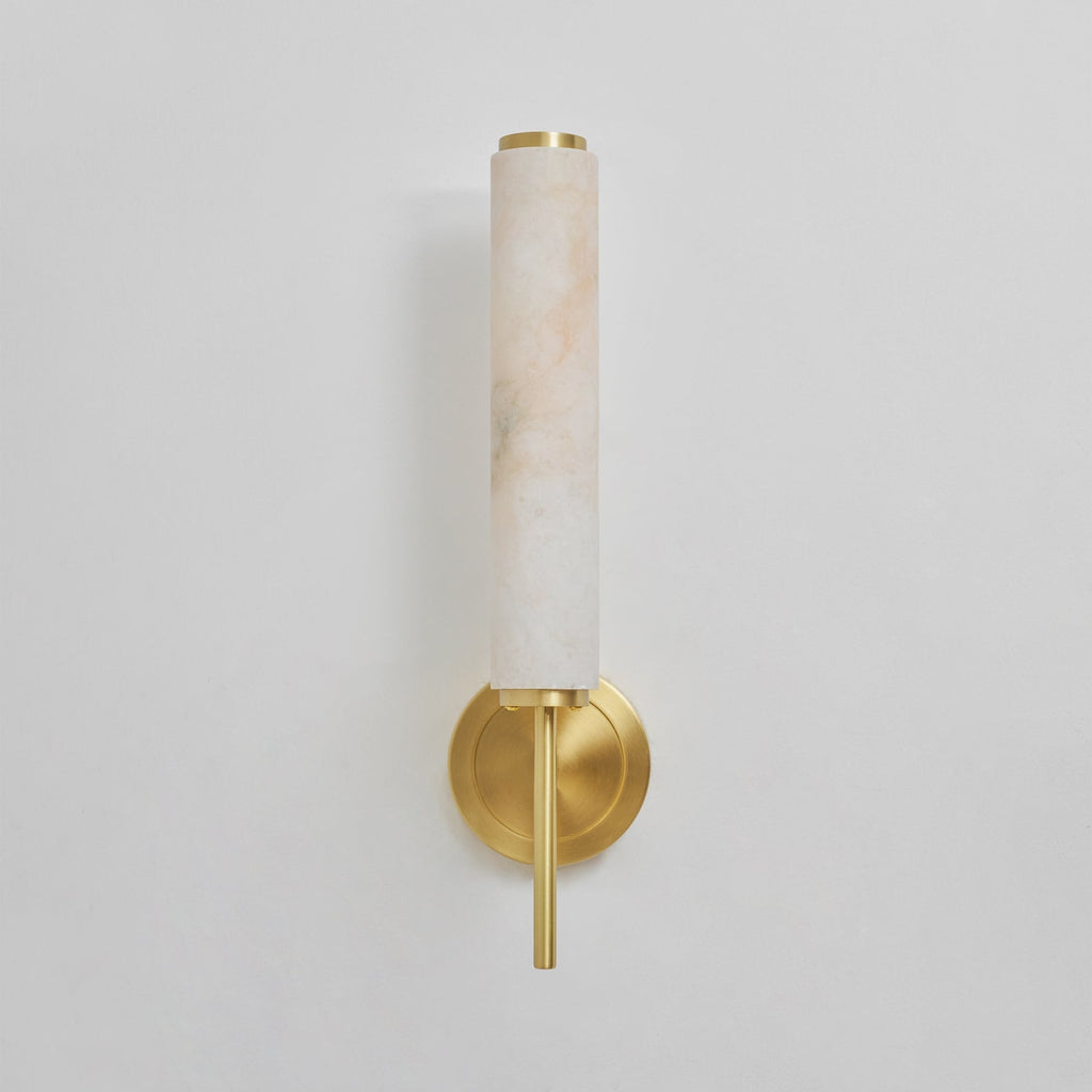 Modern Metal and Faux Alabaster Wall Light for Living Room — Ashbury Home & Living