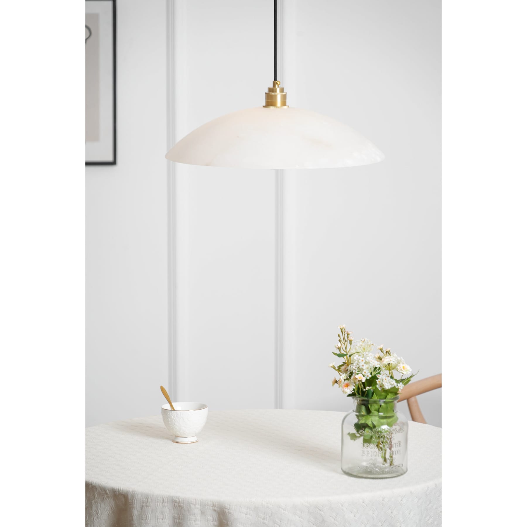 Modern Marble and Copper Pendant Light for Dining Room — Ashbury Home & Living