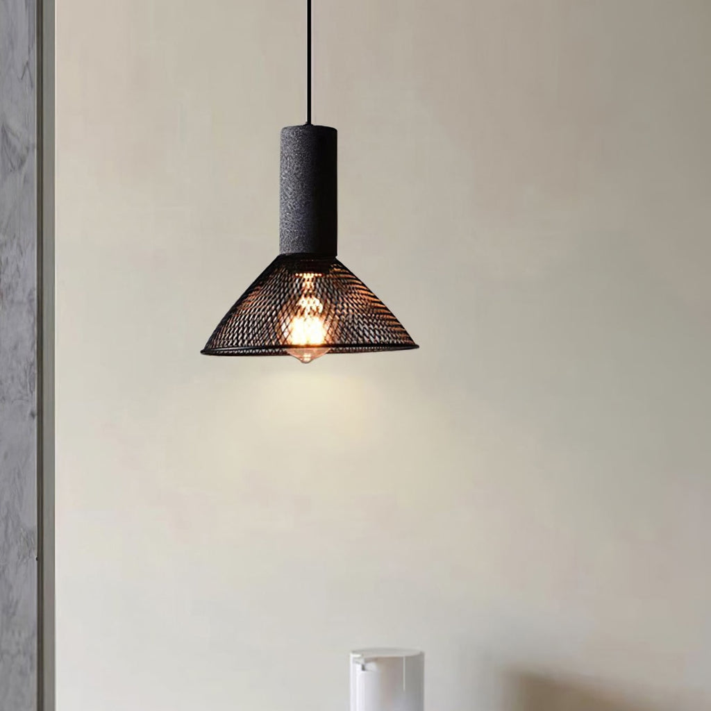 Industrial Concrete Pendant Light With Warm LED Glow — Ashbury Home & Living