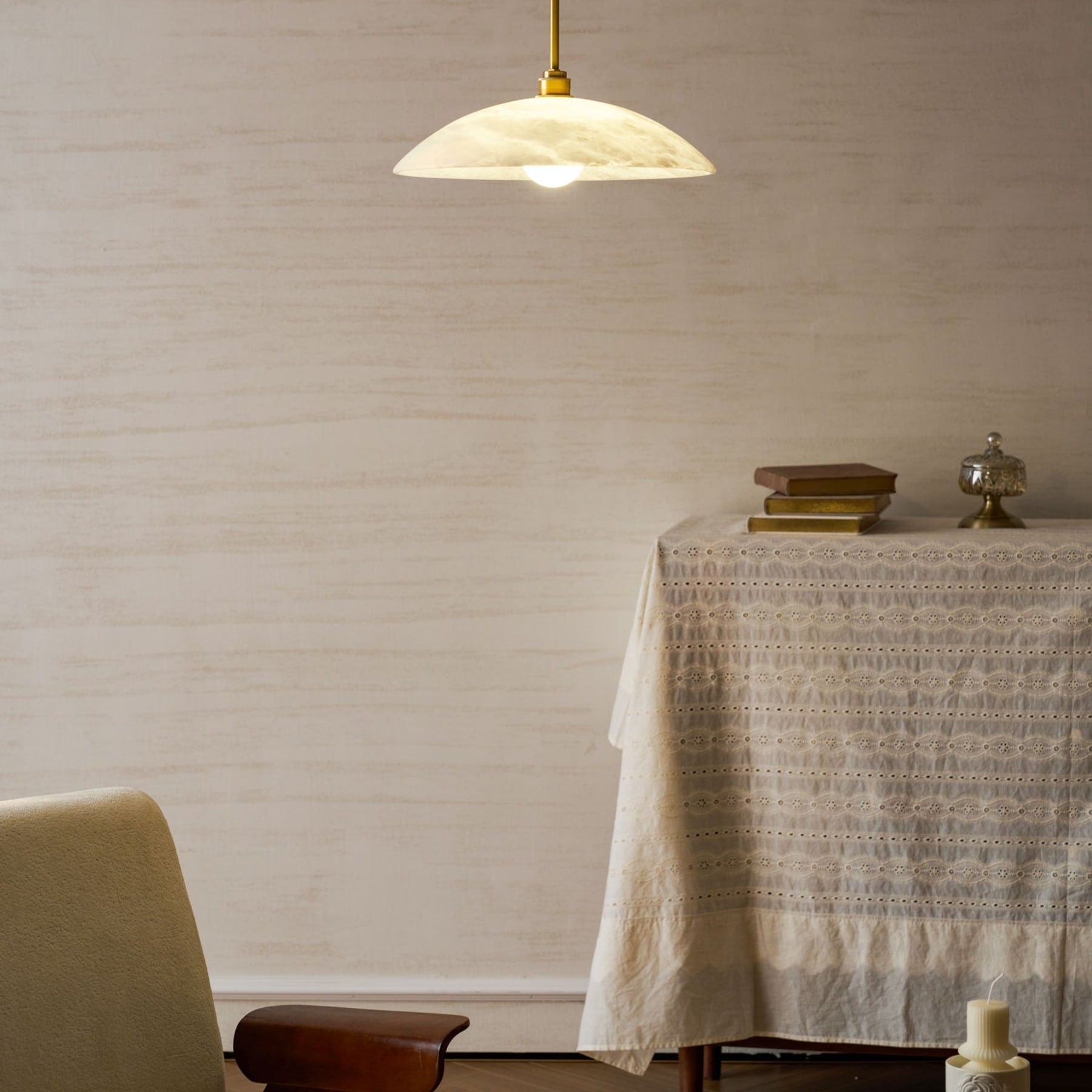 Modern Marble and Copper Pendant Light for Dining Room — Ashbury Home & Living