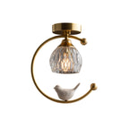 Contemporary Solid Brass Flush Mount Ceiling Light in Brass — Ashbury Home & Living
