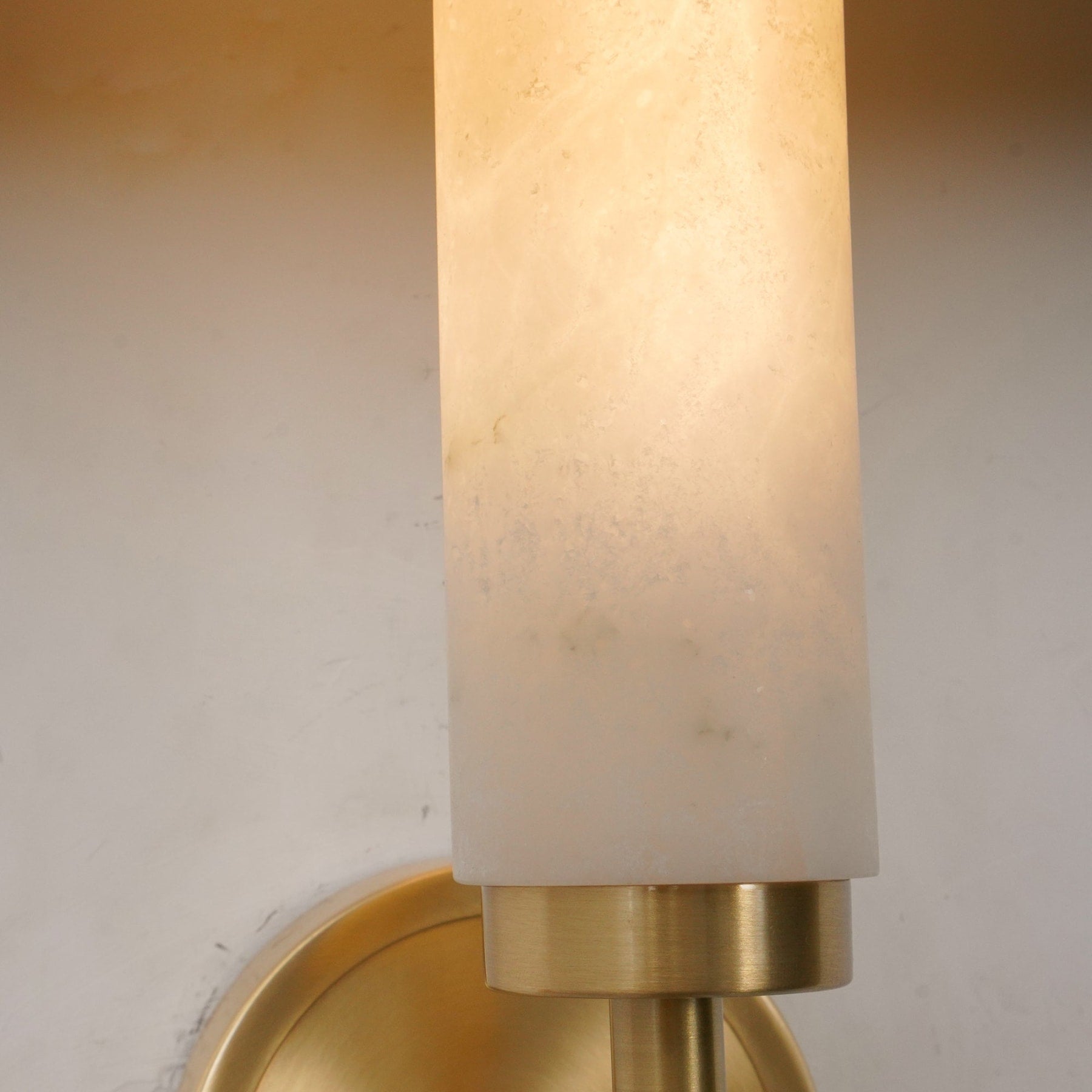 Modern Metal and Faux Alabaster Wall Light for Living Room — Ashbury Home & Living