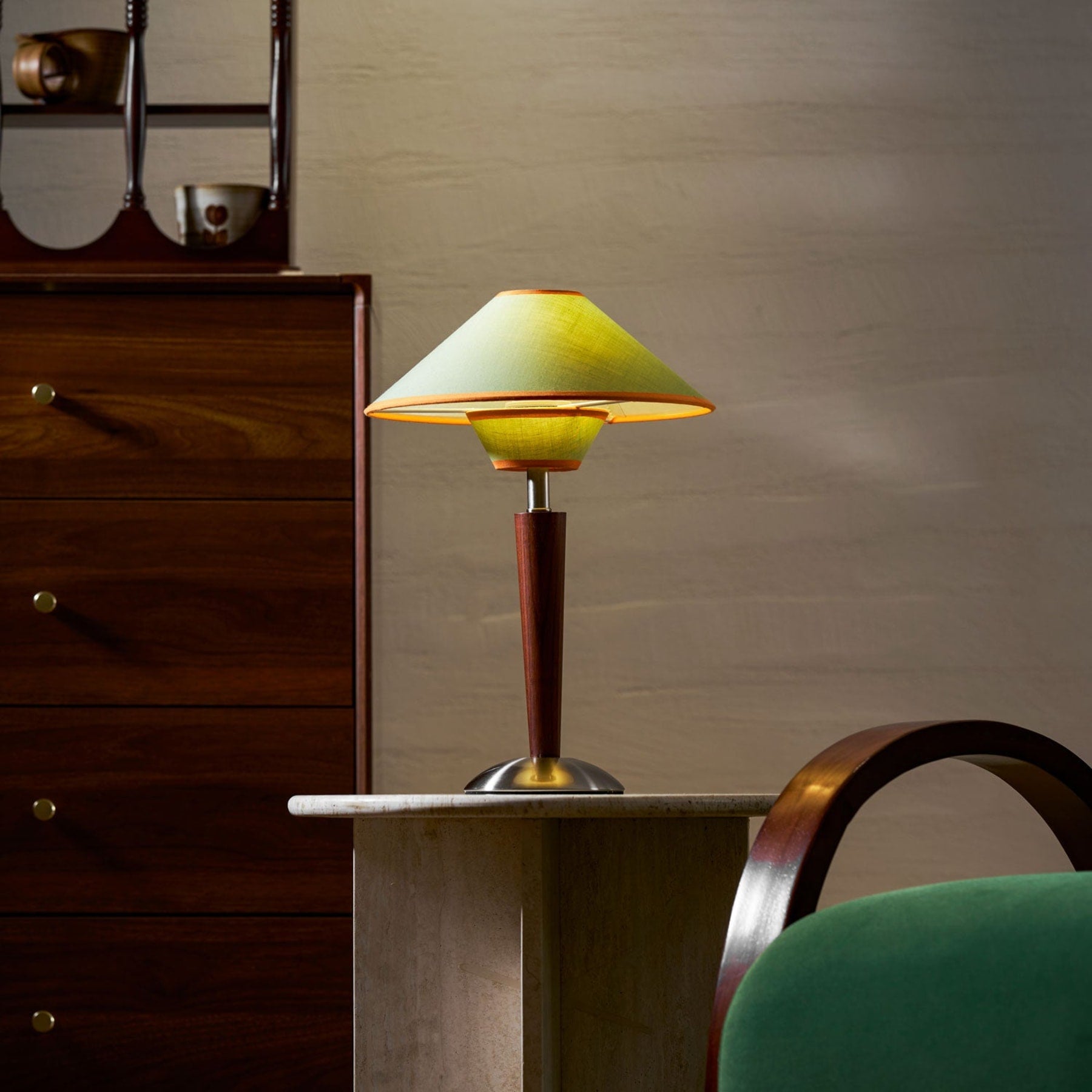 Modern Wood Table Lamp With Fabric Shade for Living Room — Ashbury Home & Living