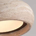 Modern Travertine Stone Pendant Light With Dimmable Remote Control — Ashbury Home & Living