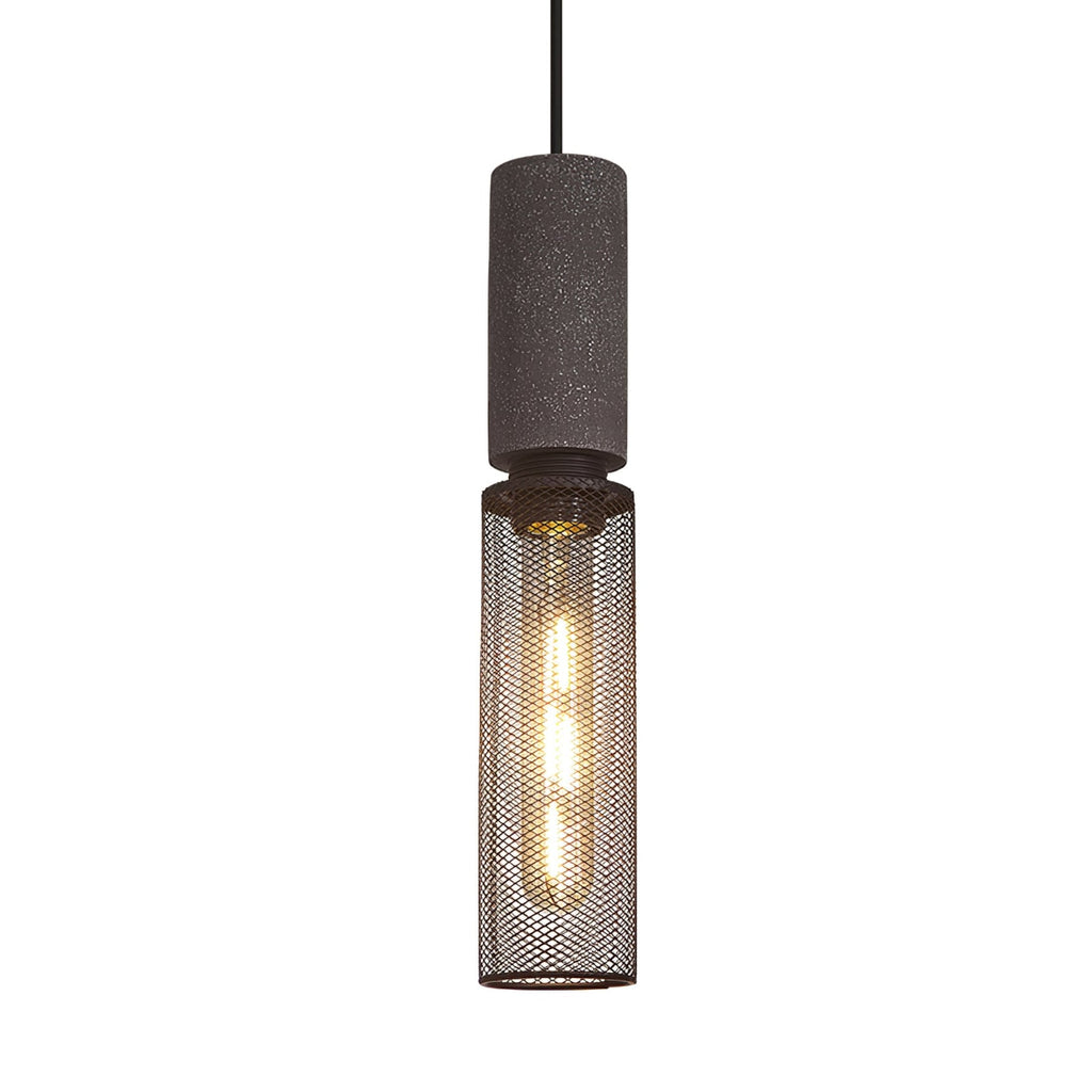 Industrial Concrete Pendant Light With Warm LED Glow — Ashbury Home & Living