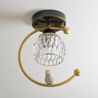 Contemporary Solid Brass Flush Mount Ceiling Light — Ashbury Home & Living