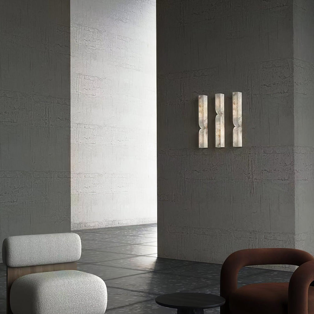 Modern Marble Wall Light With Warm LED Glow for Living Room — Ashbury Home & Living