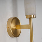 Modern Metal and Faux Alabaster Wall Light for Living Room — Ashbury Home & Living