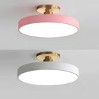 Modern Circular LED Flush Mount Ceiling Light With Iron Frame
