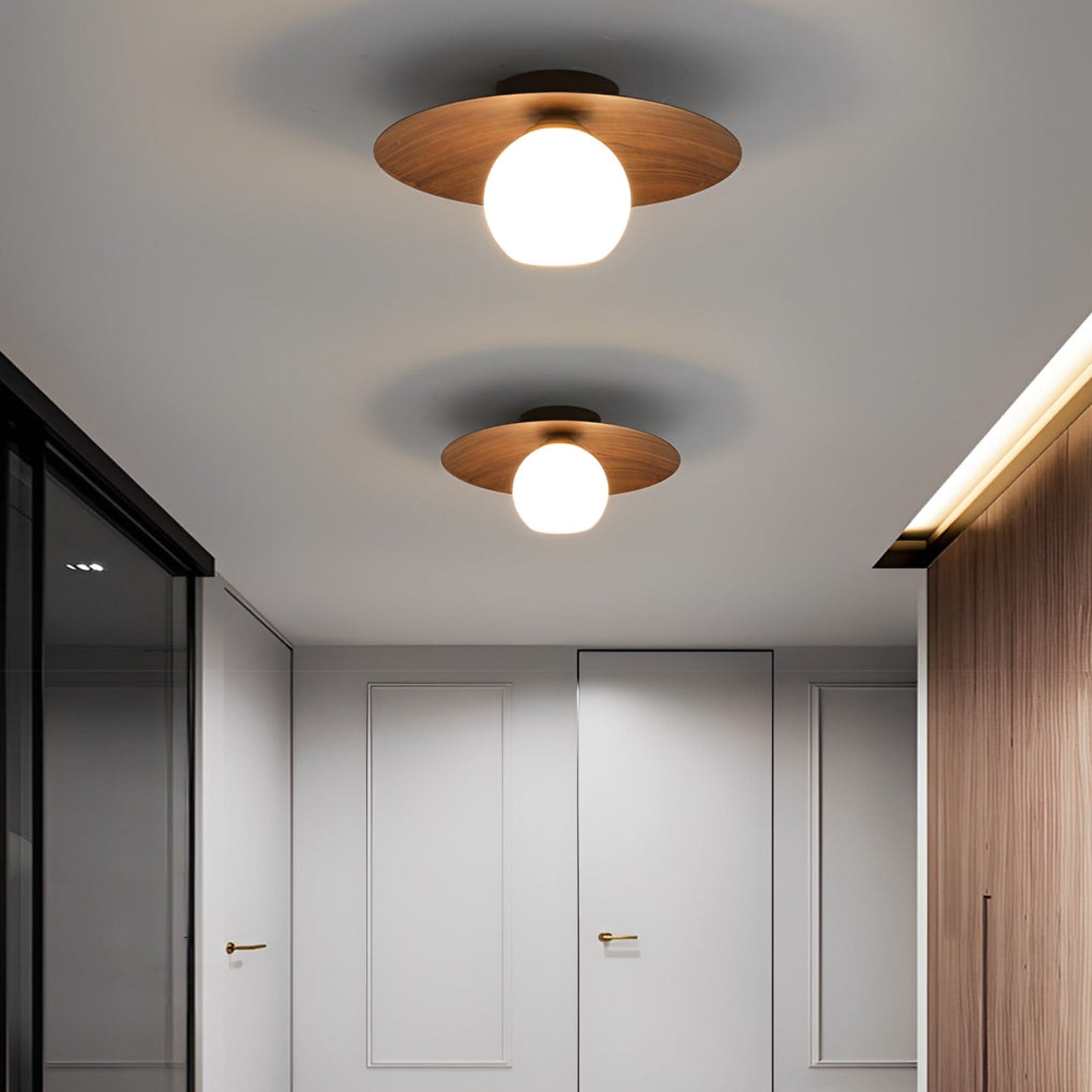 Modern Iron Semi-Flush Mount Ceiling Light for Living Room — Ashbury Home & Living