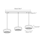 Modern Travertine Stone Pendant Light With Dimmable Remote Control — Ashbury Home & Living