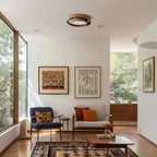 Scandinavian Wood Flush Mount Ceiling Light for Living Room — Ashbury Home & Living