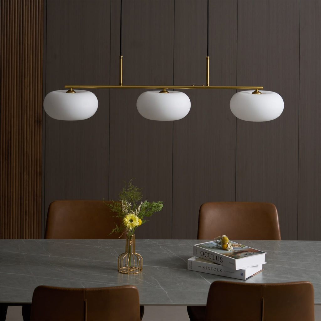 Modern Glass Pendant Light With Tri-Colour LED Glow — Ashbury Home & Living