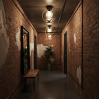 Contemporary Solid Brass Flush Mount Ceiling Light — Ashbury Home & Living