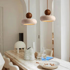 Modern Wood And Concrete Pendant Light With Warm LED Glow — Ashbury Home & Living