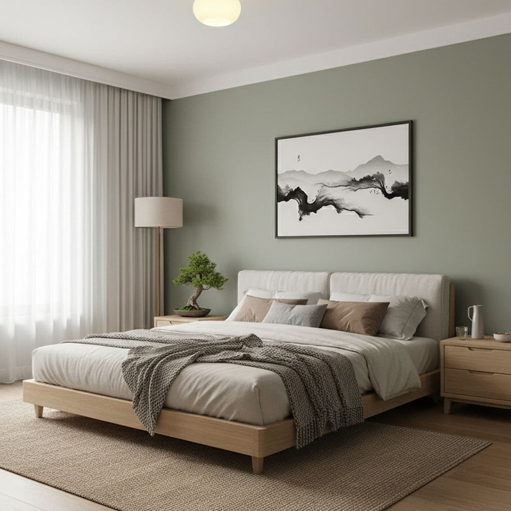 Modern Solid Wood Semi-Flush Ceiling Light for Living Room — Ashbury Home & Living