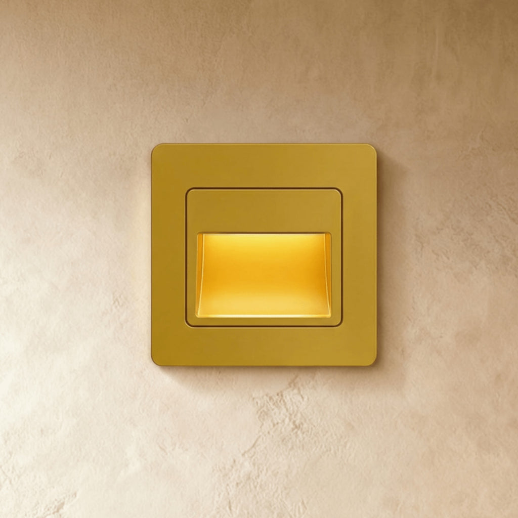 Minimalist Matte Plastic Wall Light for Hallway and Bedroom in Gold — Ashbury Home & Living