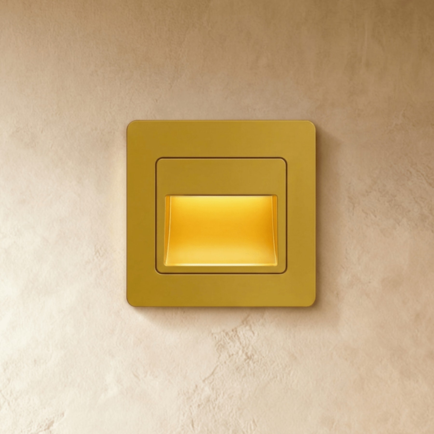Minimalist Matte Plastic Wall Light for Hallway and Bedroom in Gold — Ashbury Home & Living
