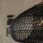 Handmade Rattan Pendant Lights With Woven Dome Shade