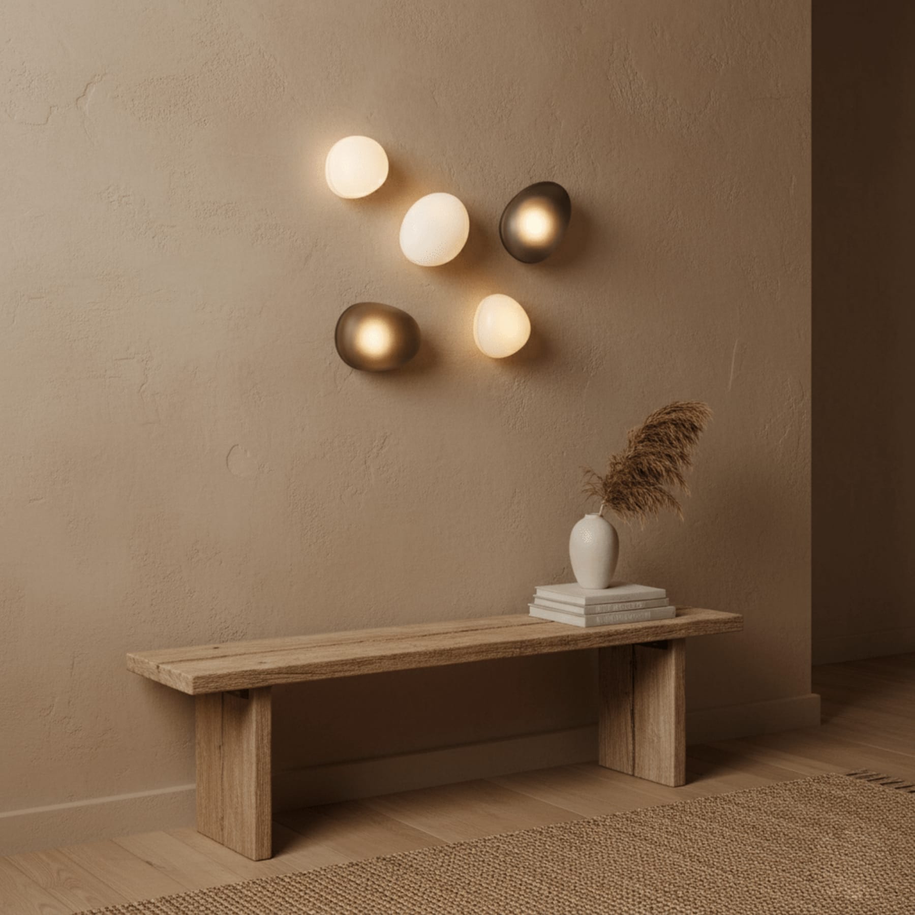 Modern Glass Wall Light With Warm Glass Shades — Ashbury Home & Living