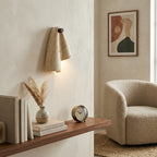Modern Travertine Wall Light With Warm LED Glow — Ashbury Home & Living