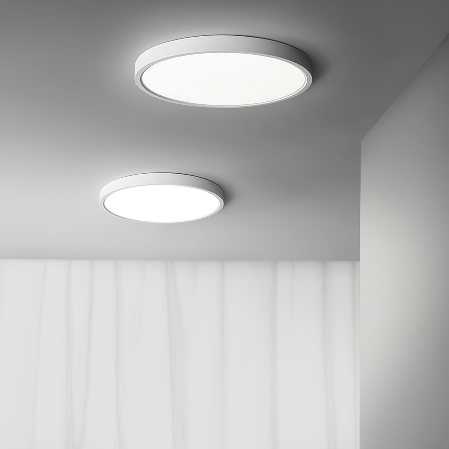 Minimalist Iron Flush Mount Ceiling Light With Slim Low-Profile Design — Ashbury Home & Living