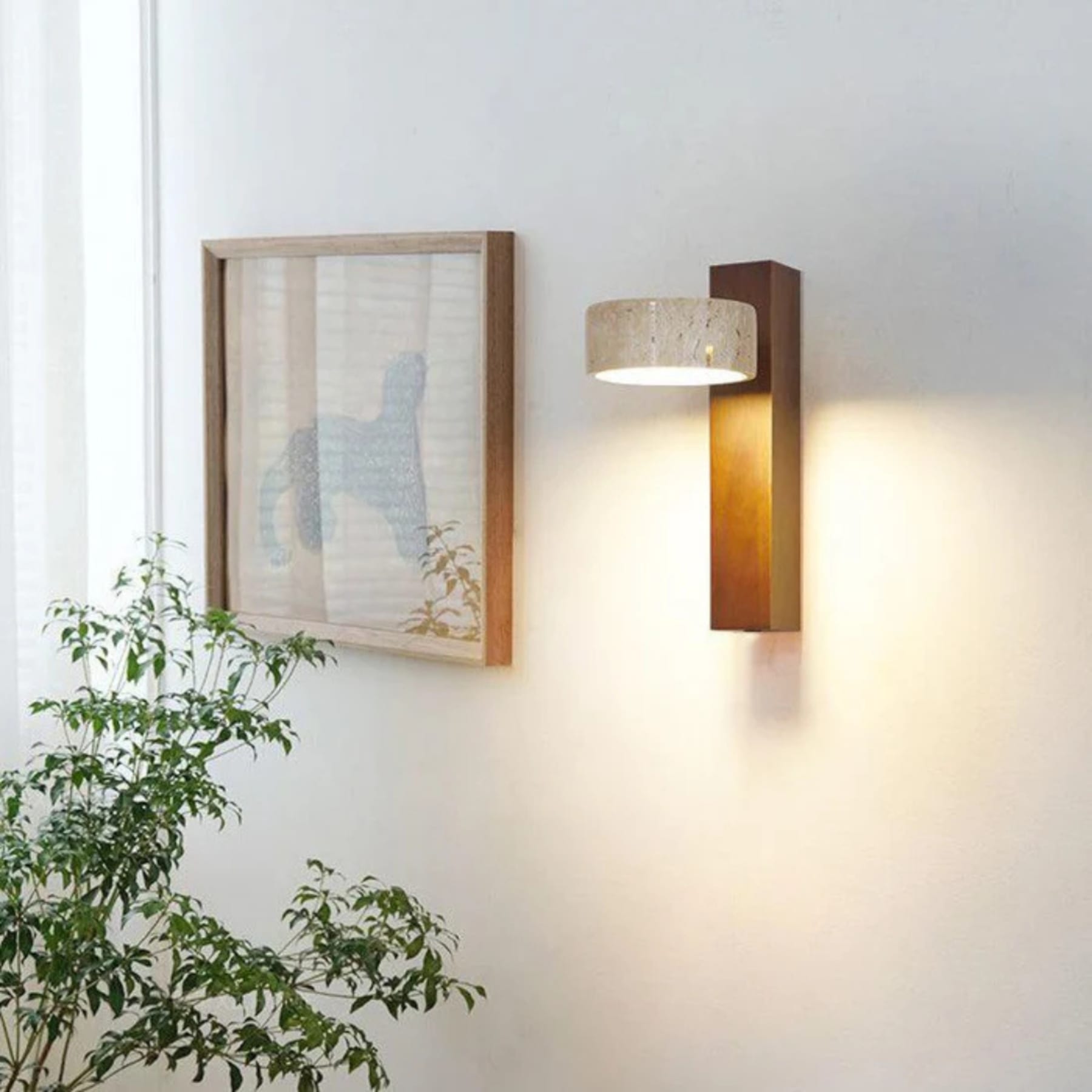Modern Wood Wall Light with Bulb Included for Living Room — Ashbury Home & Living