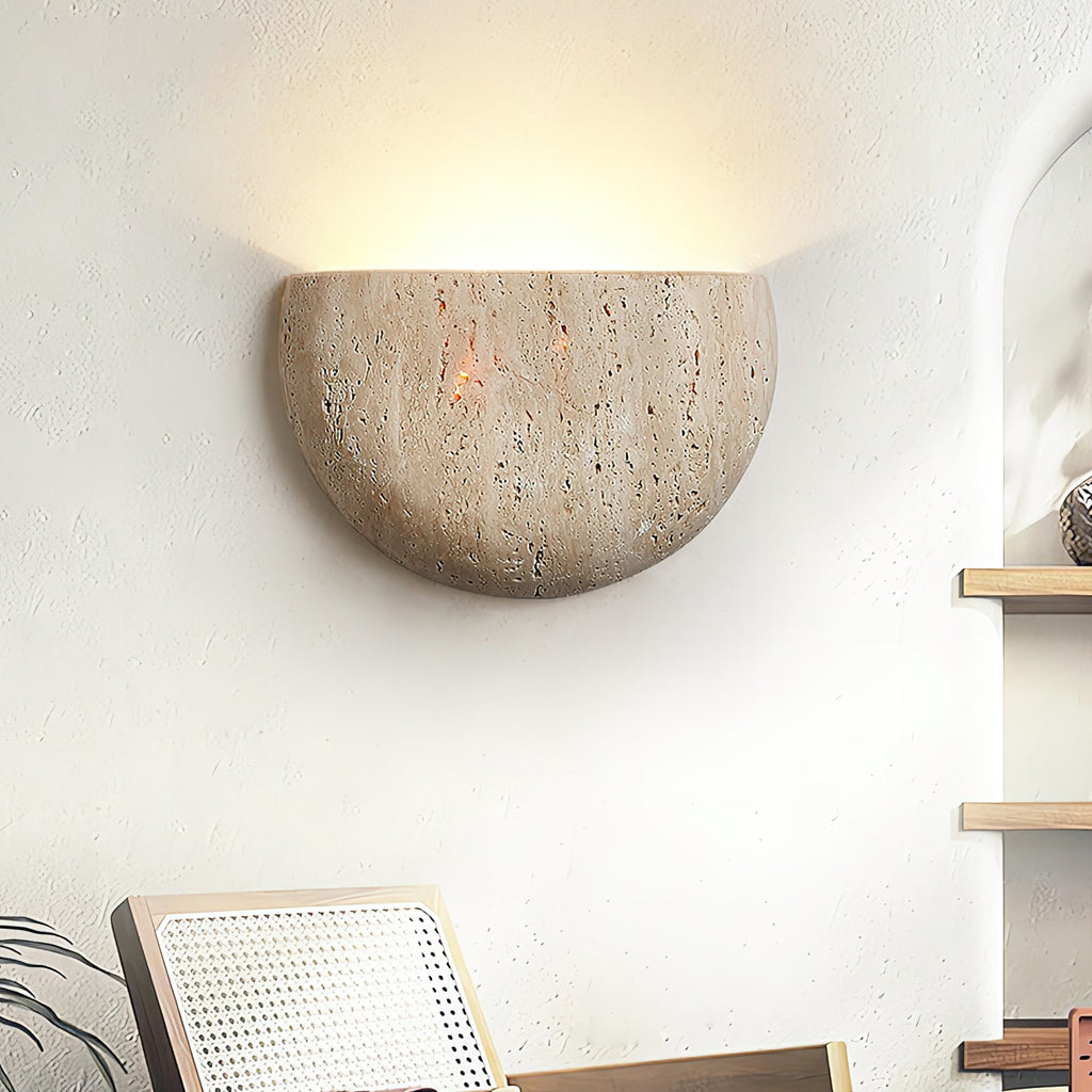 Modern Travertine Stone Wall Light for Living Room — Ashbury Home & Living